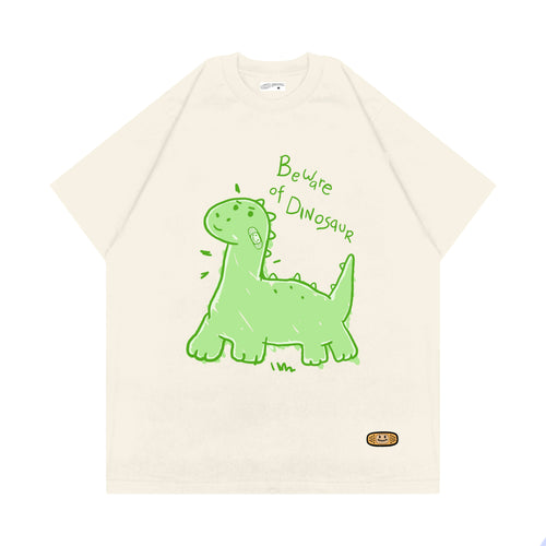 GREEN DINO T-SHIRT // BROKEN WHITE