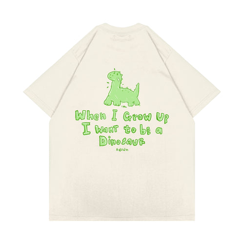 GREEN DINO T-SHIRT // BROKEN WHITE