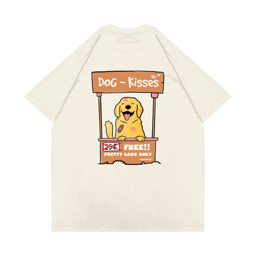 DOG KISS T-SHIRT // BROKEN WHITE