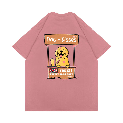 DOG KISS T-SHIRT // PEONNY PINK