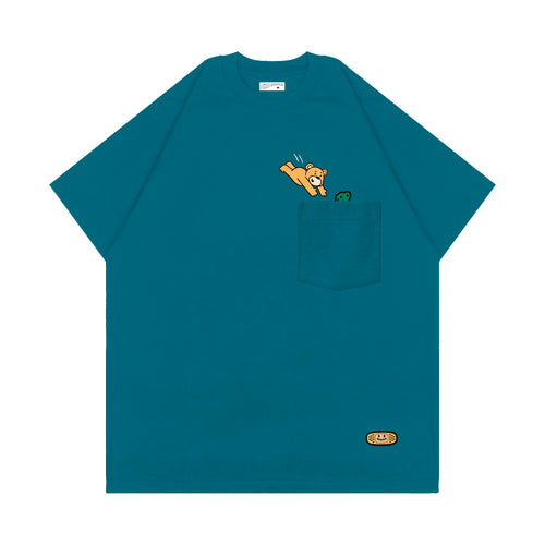 CROCO BEAR T-SHIRT // BLUE TOSCA