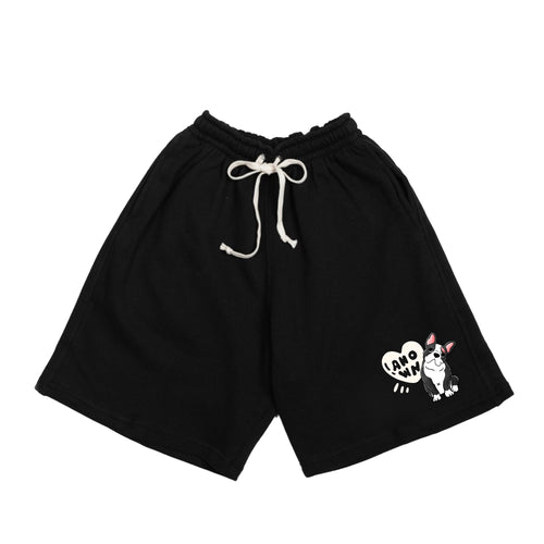 FRENCHIE HEART SHORT PANTS // BLACK