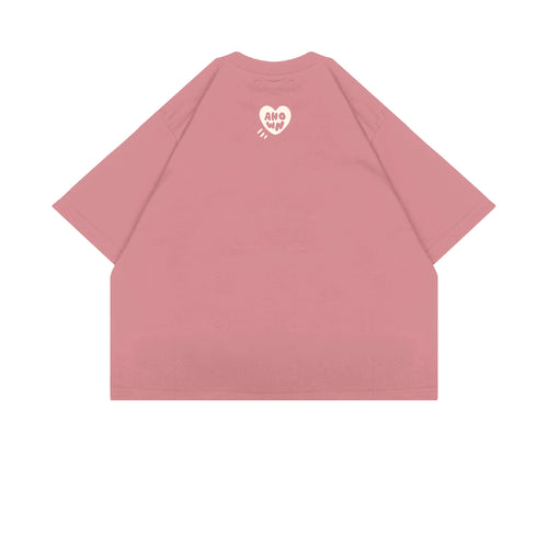 LOVE POM CROPPED T-SHIRT // PEONNY PINK