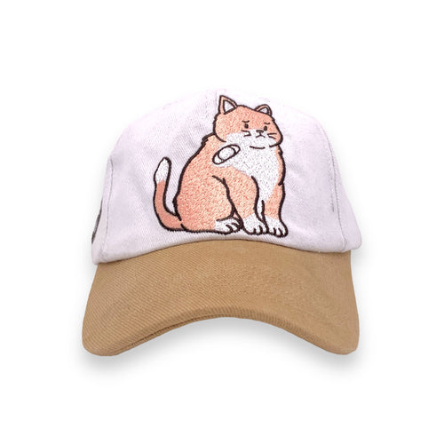 CAT HEART CAP // WHITE CREAM