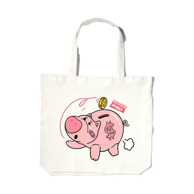 MONEY PIG TOTEBAG // BROKEN WHITE