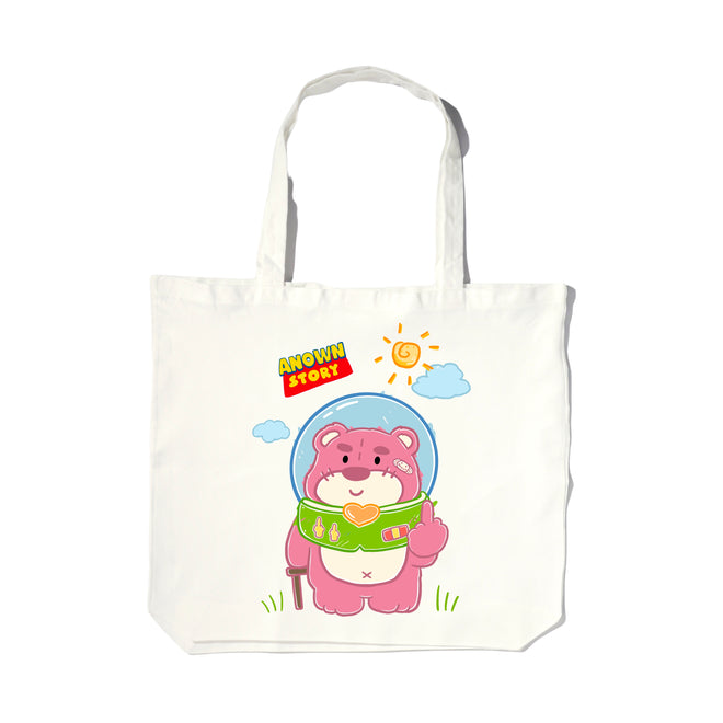 PINK BEAR TOTEBAG // BROKEN WHITE