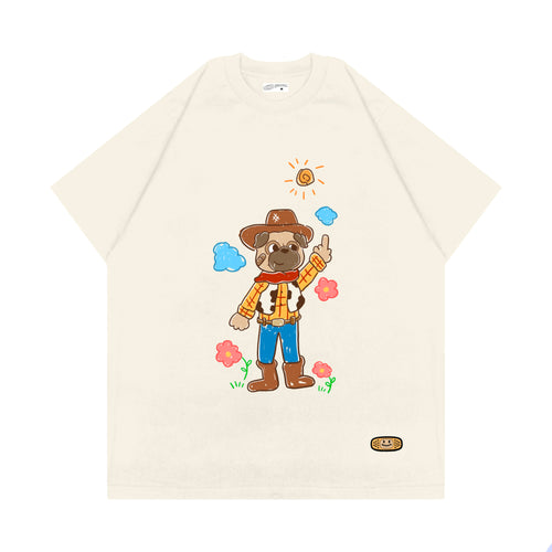 WOODY PUG T-SHIRT // BROKEN WHITE