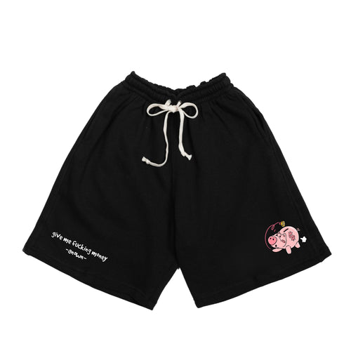 MONEY PIG SHORTPANTS // BLACK