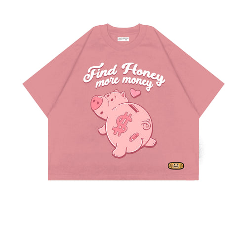 MORE MONEY CROPPED T-SHIRT // PEONNY PINK