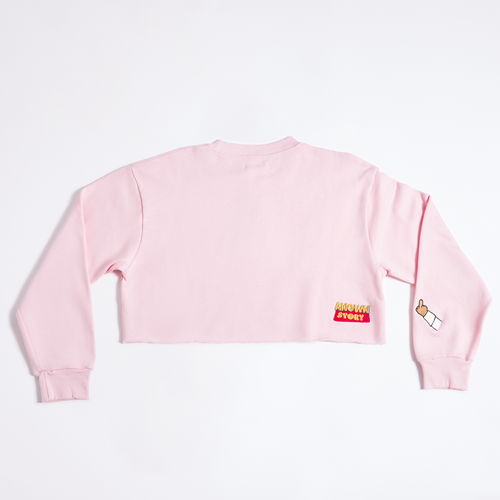 JESS CORGI CROPPED SWEATER // LIGHT PINK