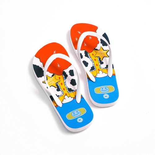 SHERIFF PUG FLIP FLOP // WHITE