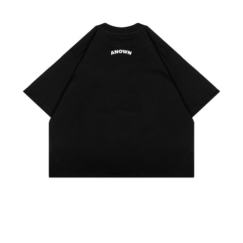 ANOWN X DEVY FIRST BARK CROPPED T-SHIRT // BLACK