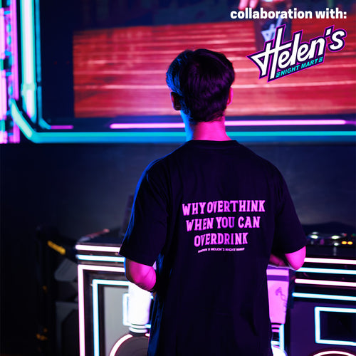 ANOWN X HELENS NIGHT MART NEVER SOBER T-SHIRT // BLACK