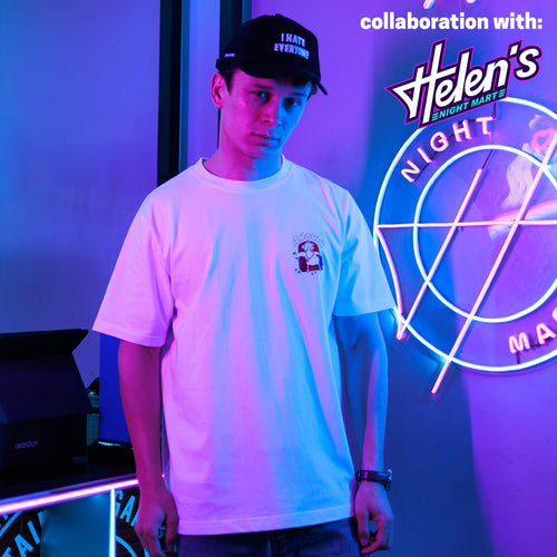 ANOWN X HELENS NIGHT MART TOO SOBER  T-SHIRT // BROKEN WHITE