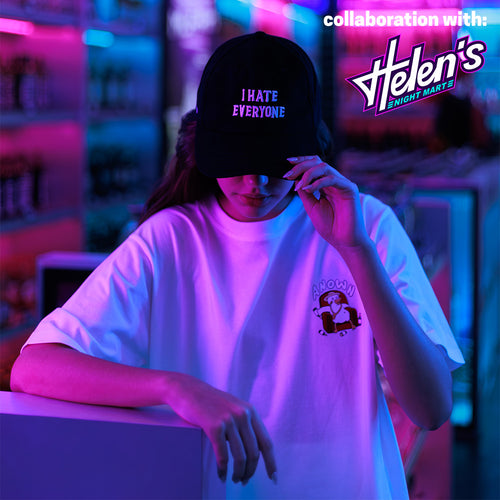 ANOWN X HELENS NIGHT MART TOO SOBER  T-SHIRT // BROKEN WHITE