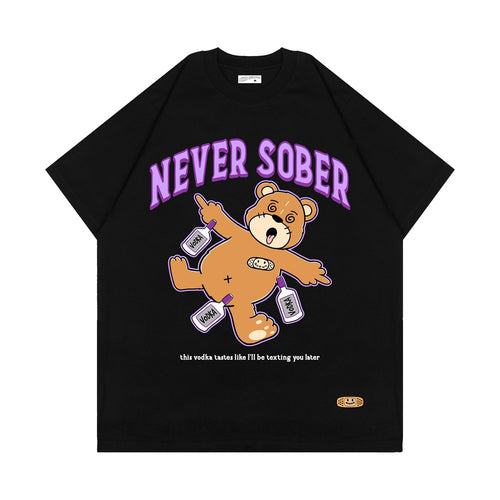 ANOWN X HELENS NIGHT MART NEVER SOBER T-SHIRT // BLACK