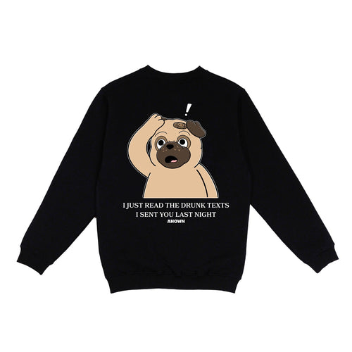 WRONG TEXT SWEATER // BLACK