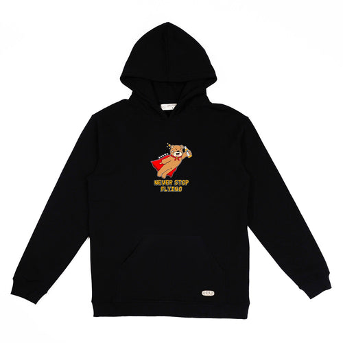 ANOWN X HELENS NIGHT MART NEVER STOP FLYING HOODIE // BLACK