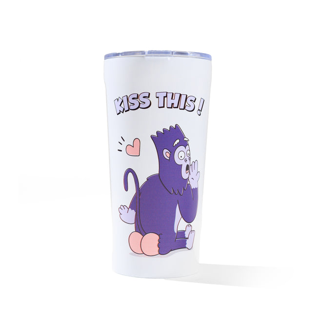 KISS THIS TUMBLER // WHITE