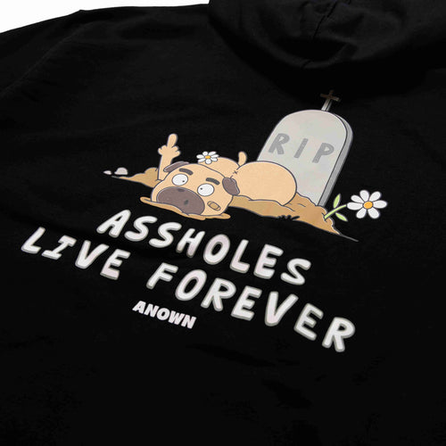 LIVE FOREVER HOODIE // BLACK