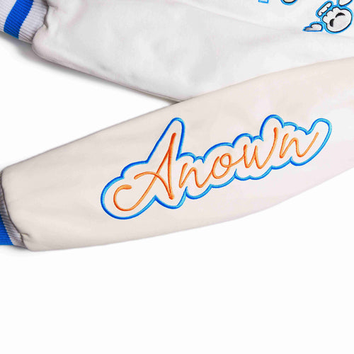 DUCK YOU VARSITY JACKET // WHITE