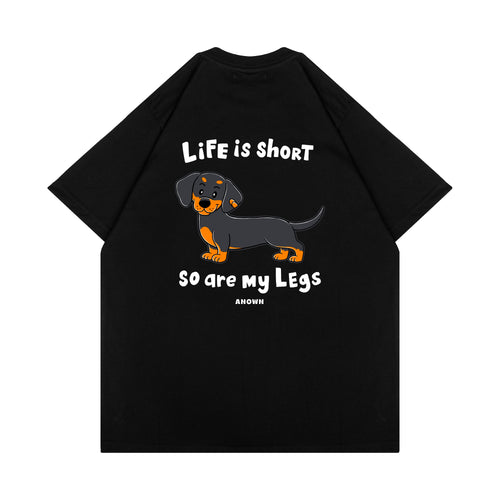 SHORT LEGS T-SHIRT // BLACK