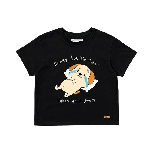 TAKEN AS A JOKE WOMEN T-SHIRT // BLACK