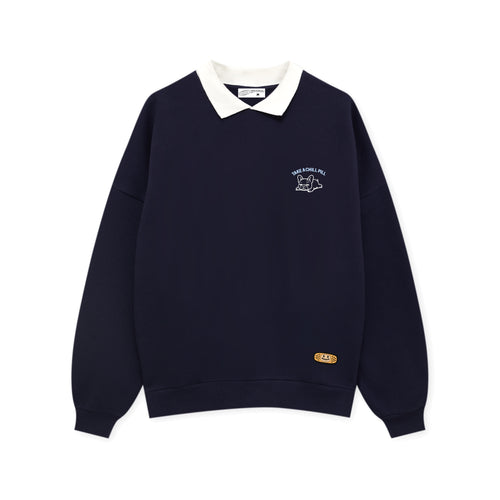 CHILL PILL COLLAR SWEATER // NAVY