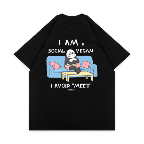 SOCIAL VEGAN T-SHIRT // BLACK