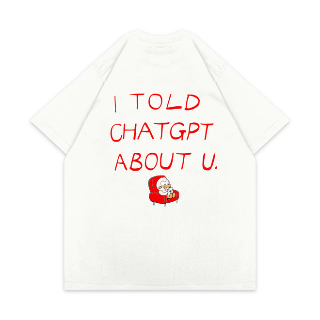 CHAT GPT T-SHIRT // WHITE NETRAL