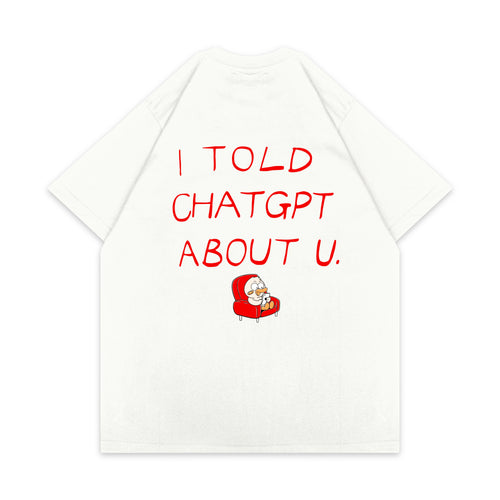 CHAT GPT T-SHIRT // WHITE NETRAL