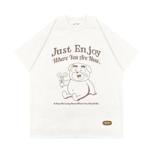 JUST ENJOY T-SHIRT // WHITE NETRAL