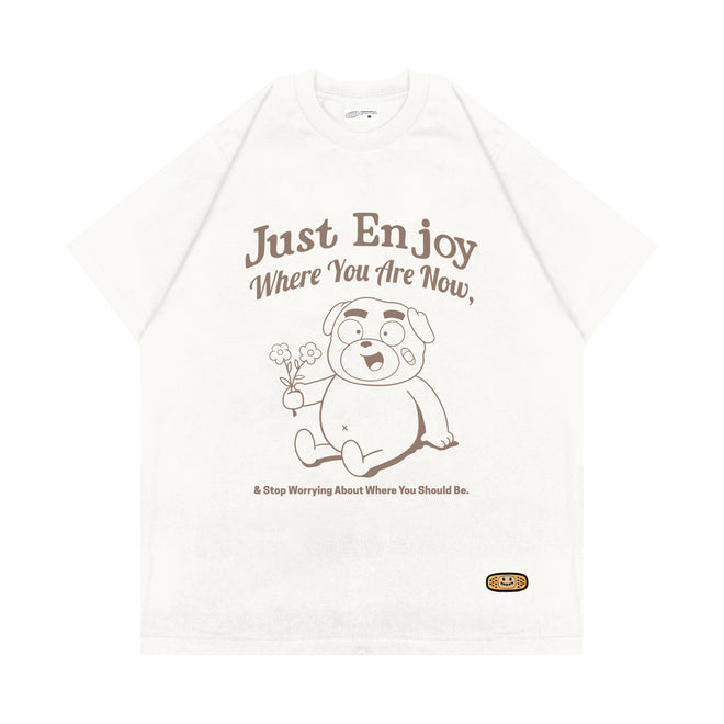 JUST ENJOY T-SHIRT // WHITE NETRAL