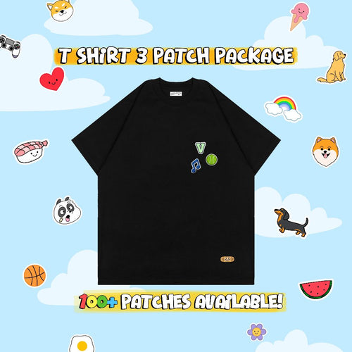 CUSTOM PATCH T-SHIRT // BLACK