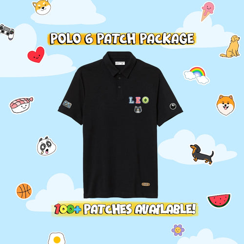 CUSTOM PATCH POLO // BLACK