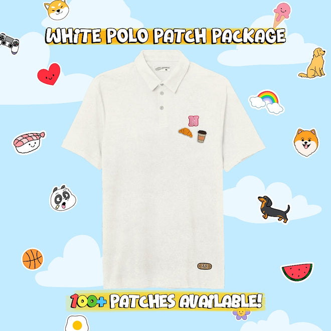 CUSTOM PATCH POLO // WHITE