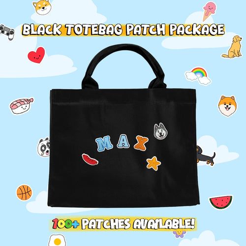 CUSTOM PATCH TOTEBAG // BLACK