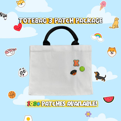 CUSTOM PATCH TOTEBAG // WHITE