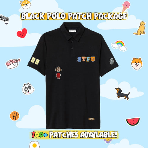 CUSTOM PATCH POLO // BLACK