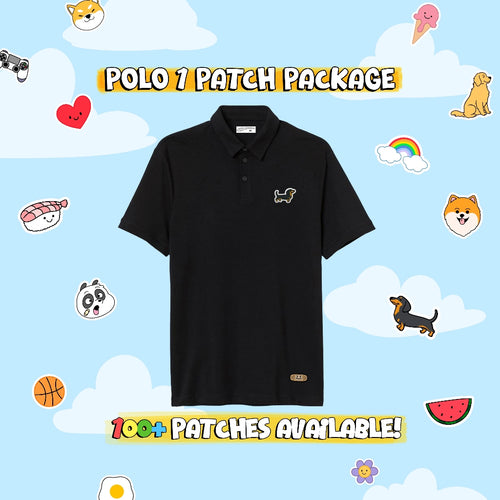 CUSTOM PATCH POLO // BLACK