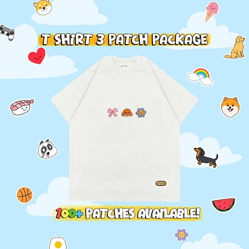 CUSTOM PATCH T-SHIRT // WHITE