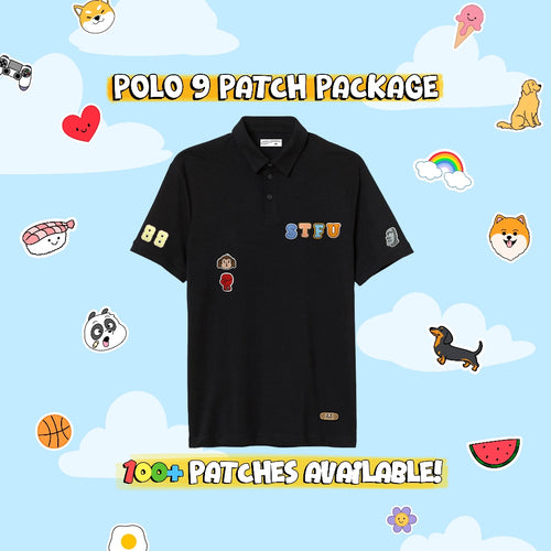 CUSTOM PATCH POLO // BLACK