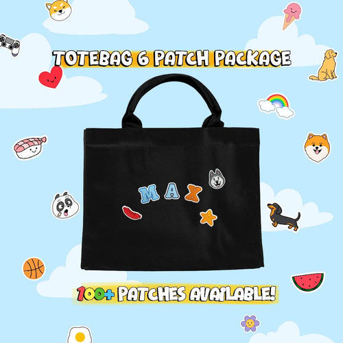 CUSTOM PATCH TOTEBAG // BLACK