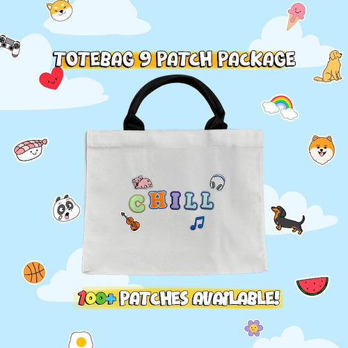 CUSTOM PATCH TOTEBAG // WHITE